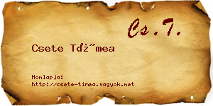 Csete Tímea névjegykártya