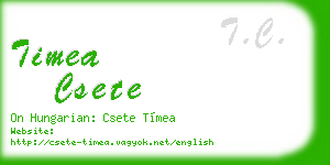 timea csete business card